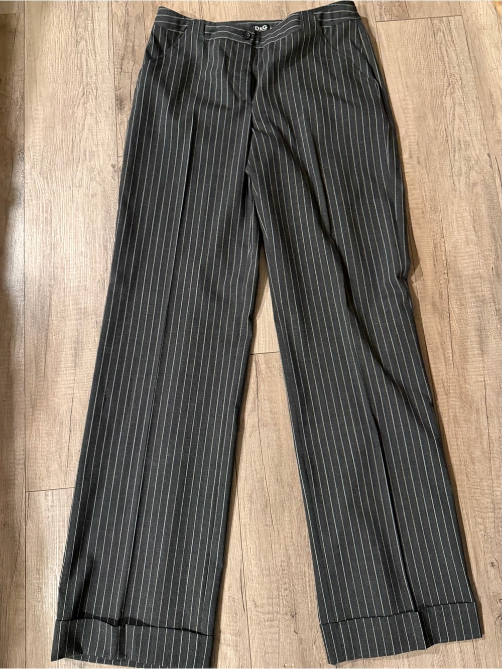 D&G Charcoal Pinstripe Women’s Dress Trousers